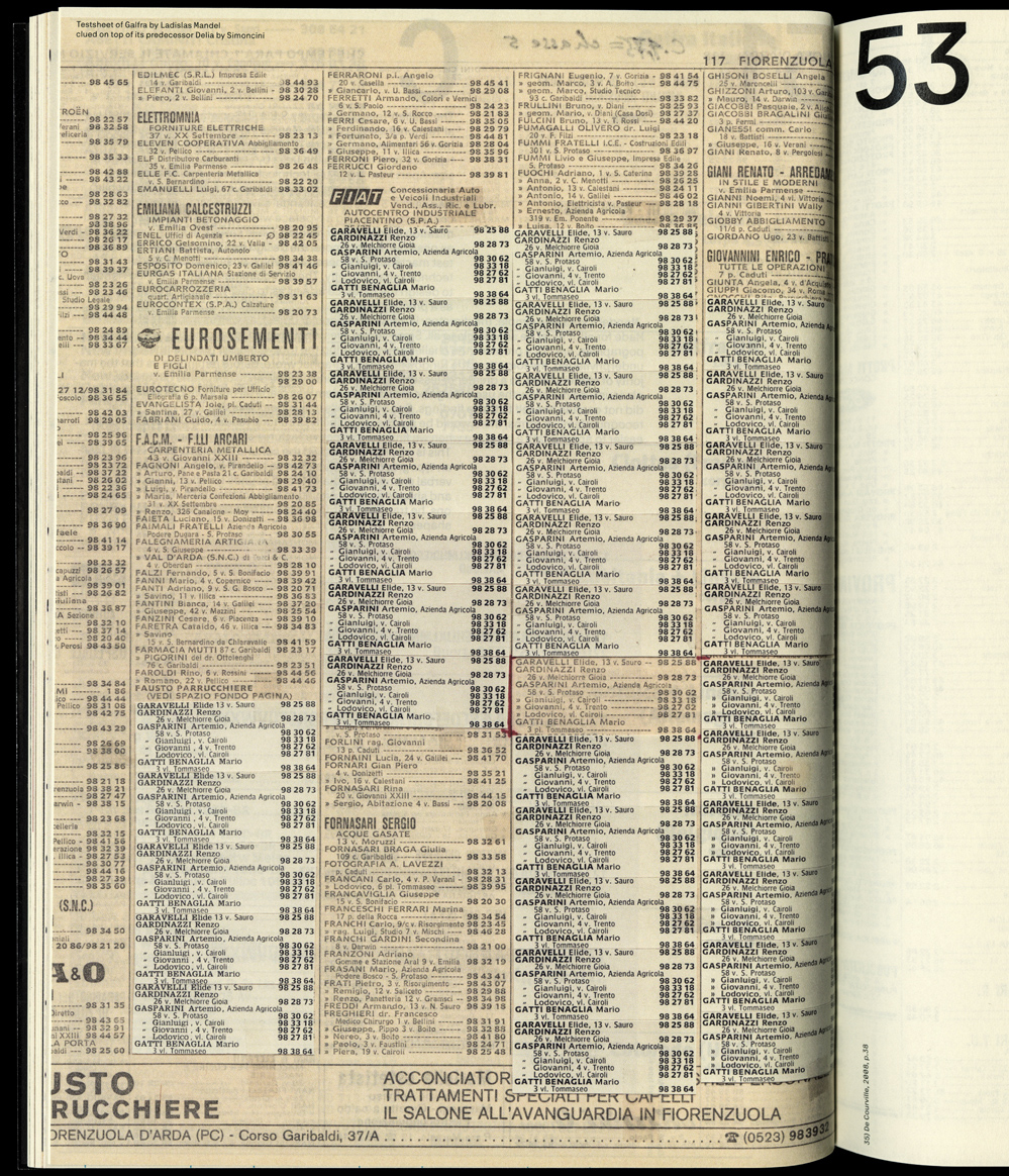 Marcel Saidov Telephone Directories Type Design Ladislas Mandel Total Design ECAL Master Type