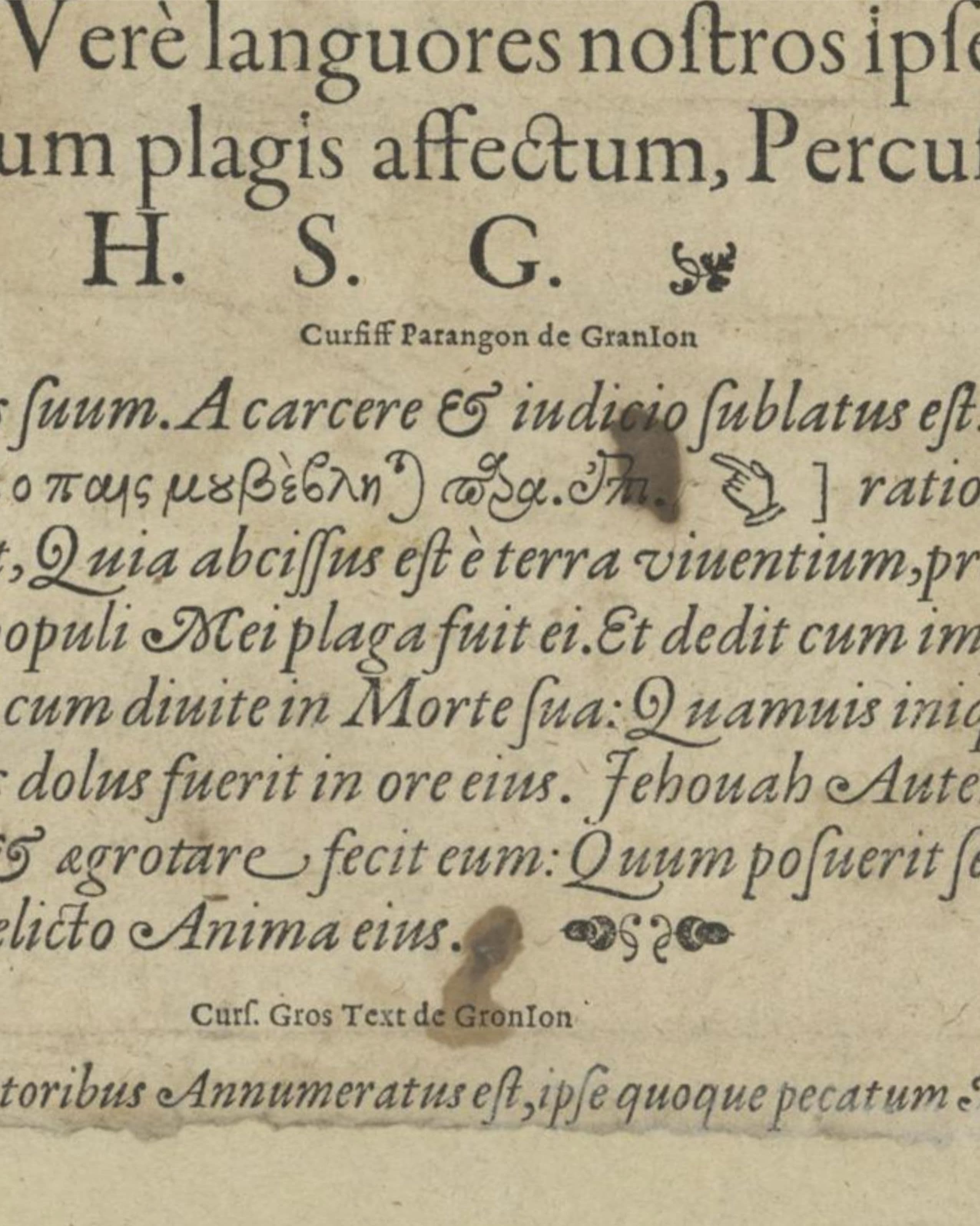 Egenolff-Berner specimen – Frankfurt: Berner, 1592