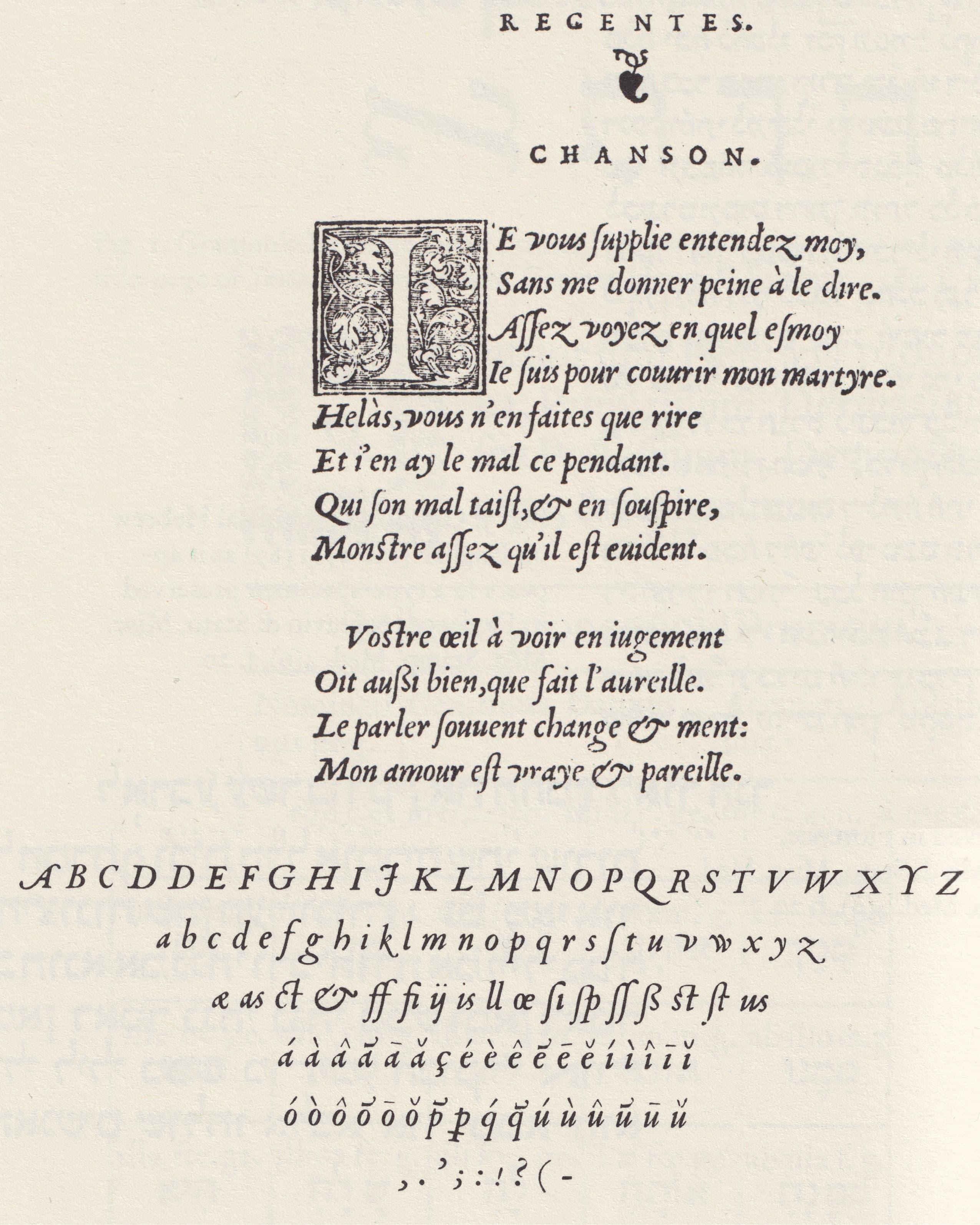 Granjon’s English-sized Italic (1543)